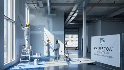 Commercial painting crew applying durable coatings in San Mateo, CA commercial building