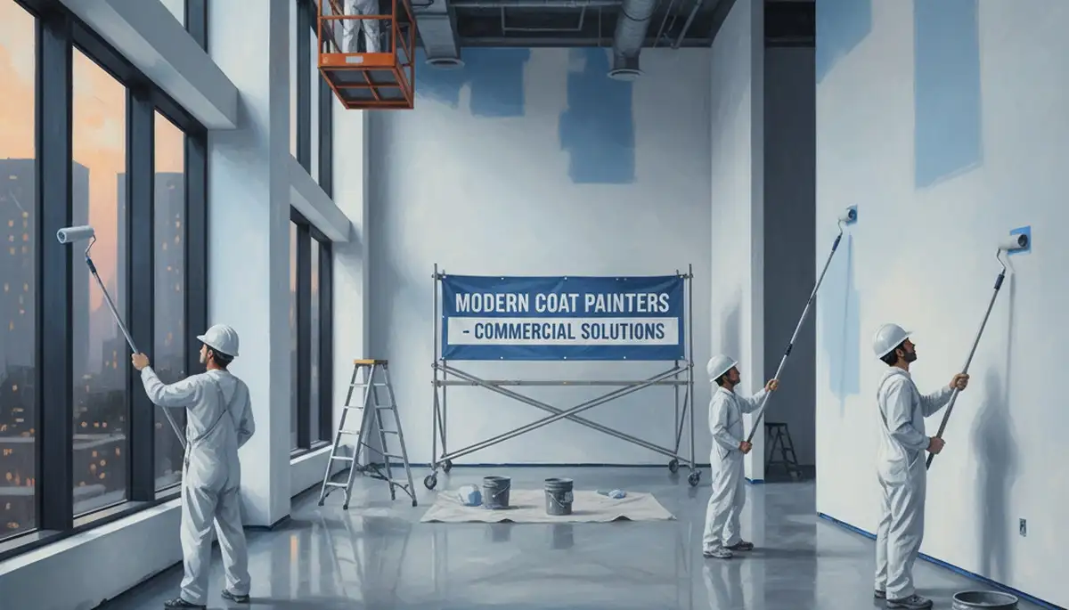 Commercial painting crew applying durable coatings in San Mateo, CA commercial building