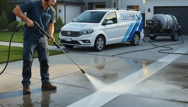 San Mateo, CA concrete pressure cleaning removes moss, stains, and grime for a clean finish