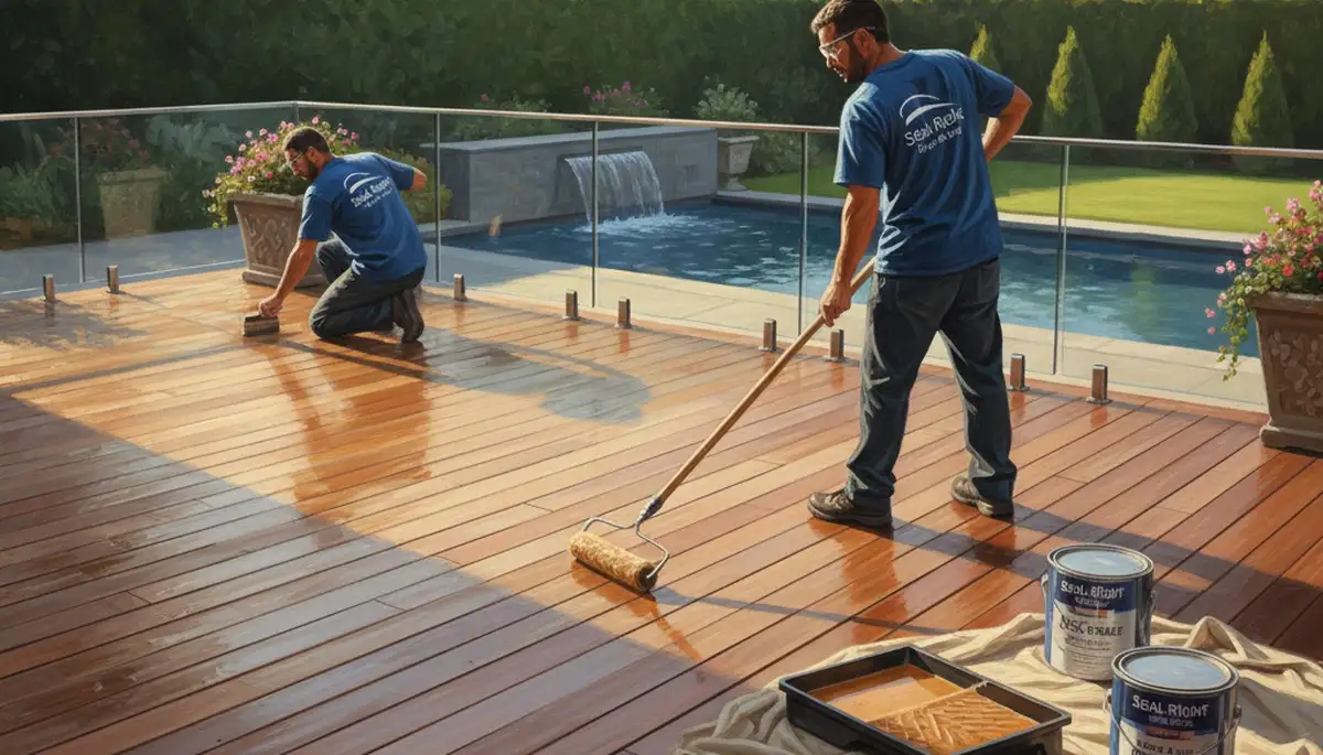 Professional deck sealing service in San Mateo, CA to protect wood from moisture and UV damage