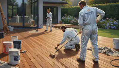 San Mateo deck staining service protecting wood from sun and coastal moisture