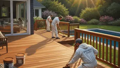 San Mateo deck staining service protecting wood from sun and coastal moisture