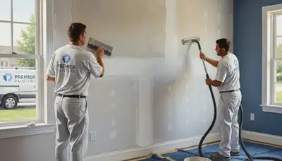 Drywall repair in San Mateo, CA by San Mateo Paint Pros, smooth wall patch ready for painting