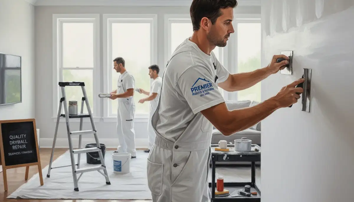 Drywall repair in San Mateo, CA by San Mateo Paint Pros for cracks, holes, and smooth wall prep