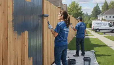 Fence painting service in San Mateo, CA for coastal protection and curb appeal