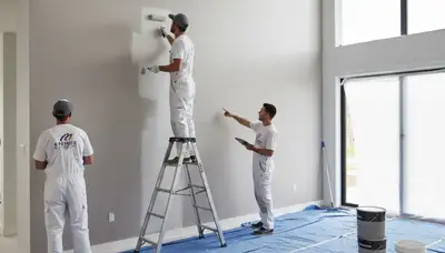 Interior house painting in San Mateo, CA with durable, moisture-resistant wall finishes